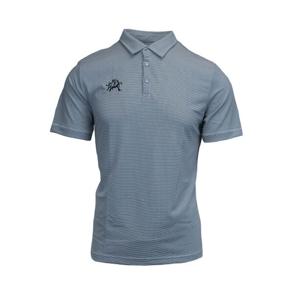 Aggie Bull, Dotted, Blue, White, Polo, Men's